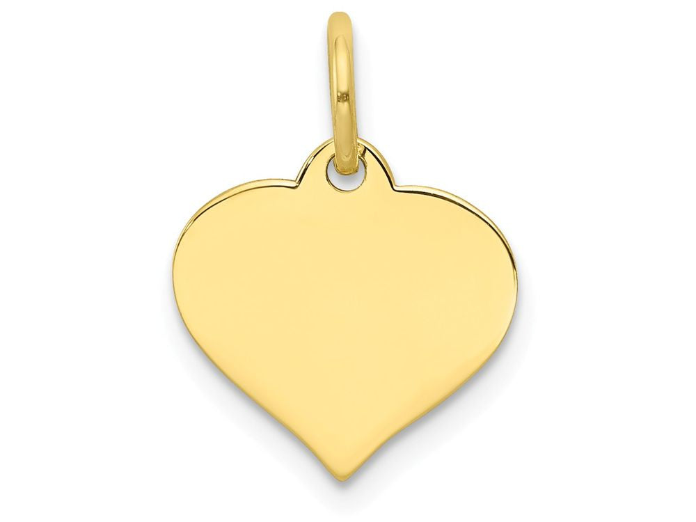 FJC Finejewelers 10k Yellow Gold Heart Disc Charm