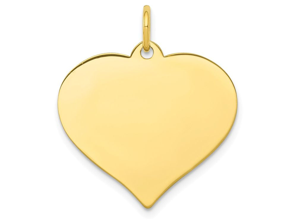 FJC Finejewelers 10k Yellow Gold Heart Disc Charm