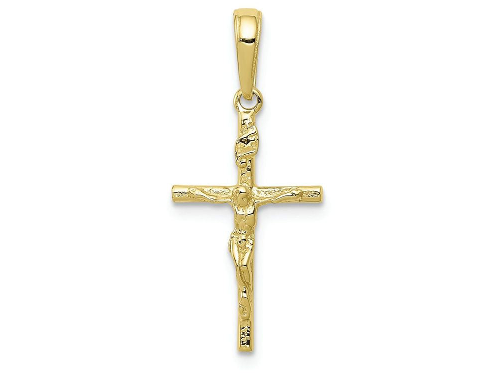 FJC Finejewelers 10k Yellow Gold Inri Hollow Crucifix Charm