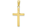 FJC Finejewelers 10k Yellow Gold Beveled Cross with Square Tips Charm
