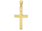 FJC Finejewelers 10k Yellow Gold Beveled Cross with Square Tips Charm