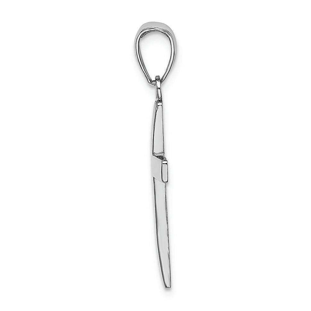 FJC Finejewelers 10k White Gold Beveled Cross with Square Tips Charm