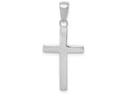 FJC Finejewelers 10k White Gold Beveled Cross with Square Tips Charm