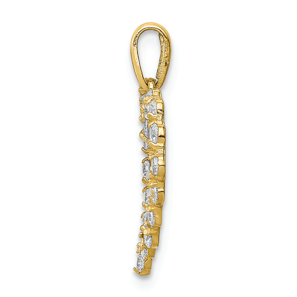 FJC Finejewelers 10k Yellow Gold CZ Heart Charm