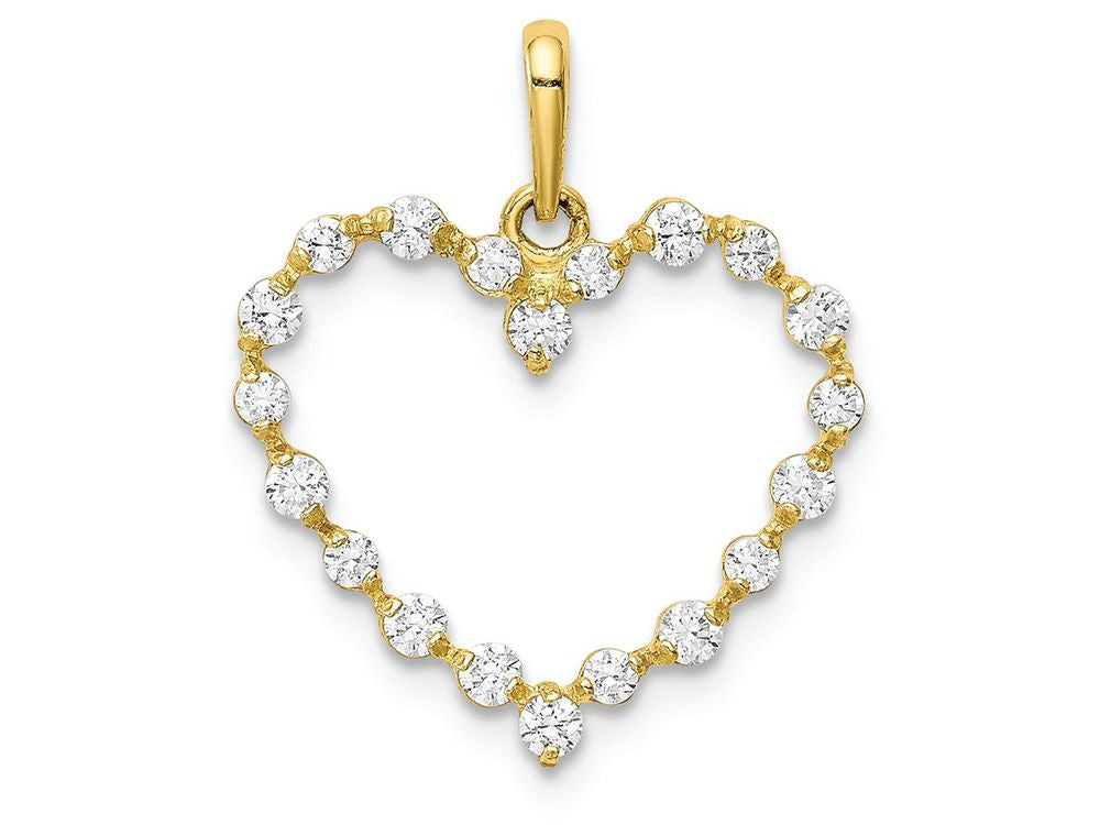 FJC Finejewelers 10k Yellow Gold CZ Heart Charm
