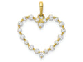 FJC Finejewelers 10k Yellow Gold CZ Heart Charm