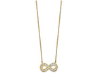 FJC Finejewelers 10k Yellow Gold 18inch Polished CZ Infinity Necklace