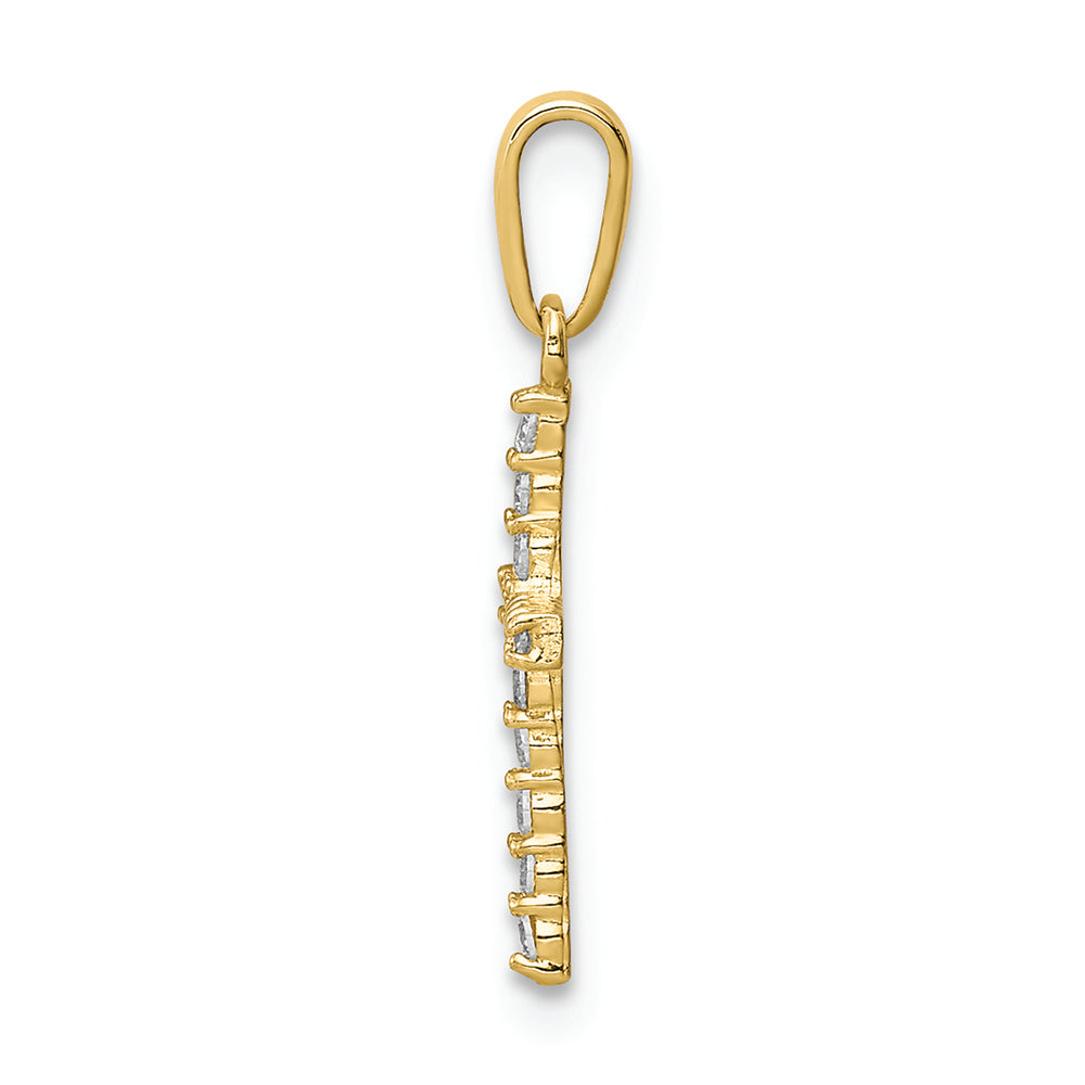 FJC Finejewelers 10k Yellow Gold CZ Cross Charm