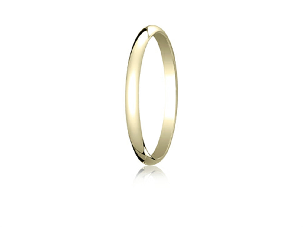 Benchmark® 14k Gold 2.0mm Traditional Dome Oval Ring