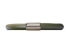 Endless Jewelry Green Leather 19cm/7.5inch Single Leather Bracelet Steel Finish