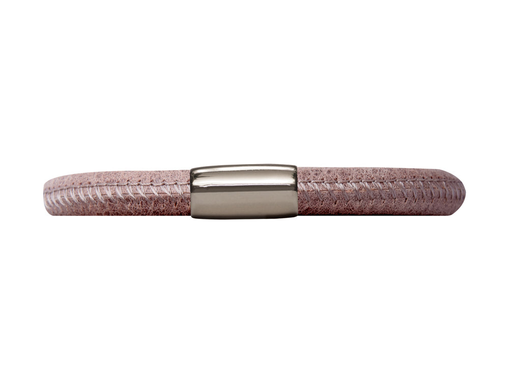 Endless Jewelry Brown Leather 20cm/8.0inch Single Leather Bracelet Steel Finish