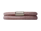 Endless Jewelry Brown Leather 36cm/7.0inch Double Leather Bracelet Steel Finish