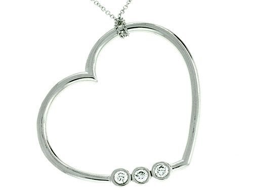 Finejewelers Large Heart Shaped Pendant Necklace