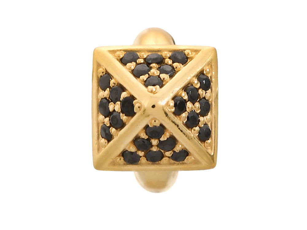 Endless Jewelry - Jennifer Lopez Collection Black Shiny High Rise Black Cubic Zirconia Gold Finish