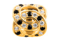 Endless Jewelry - Jennifer Lopez Collection Double Love White And Black Cubic Zirconia Gold Finish