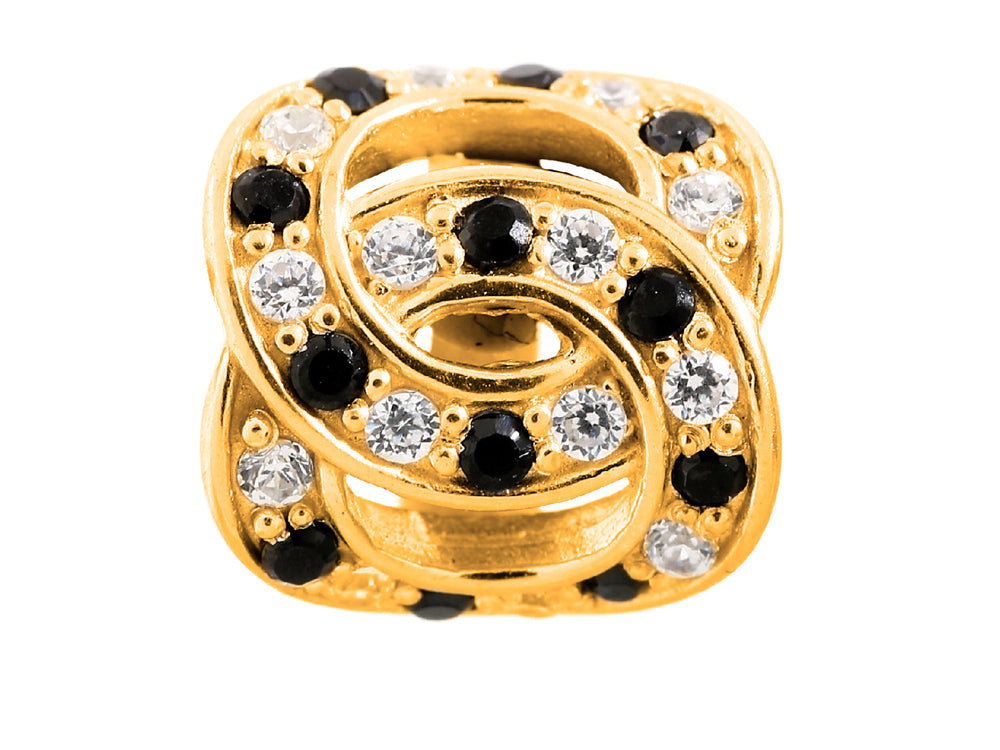Endless Jewelry - Jennifer Lopez Collection Double Love White And Black Cubic Zirconia Gold Finish