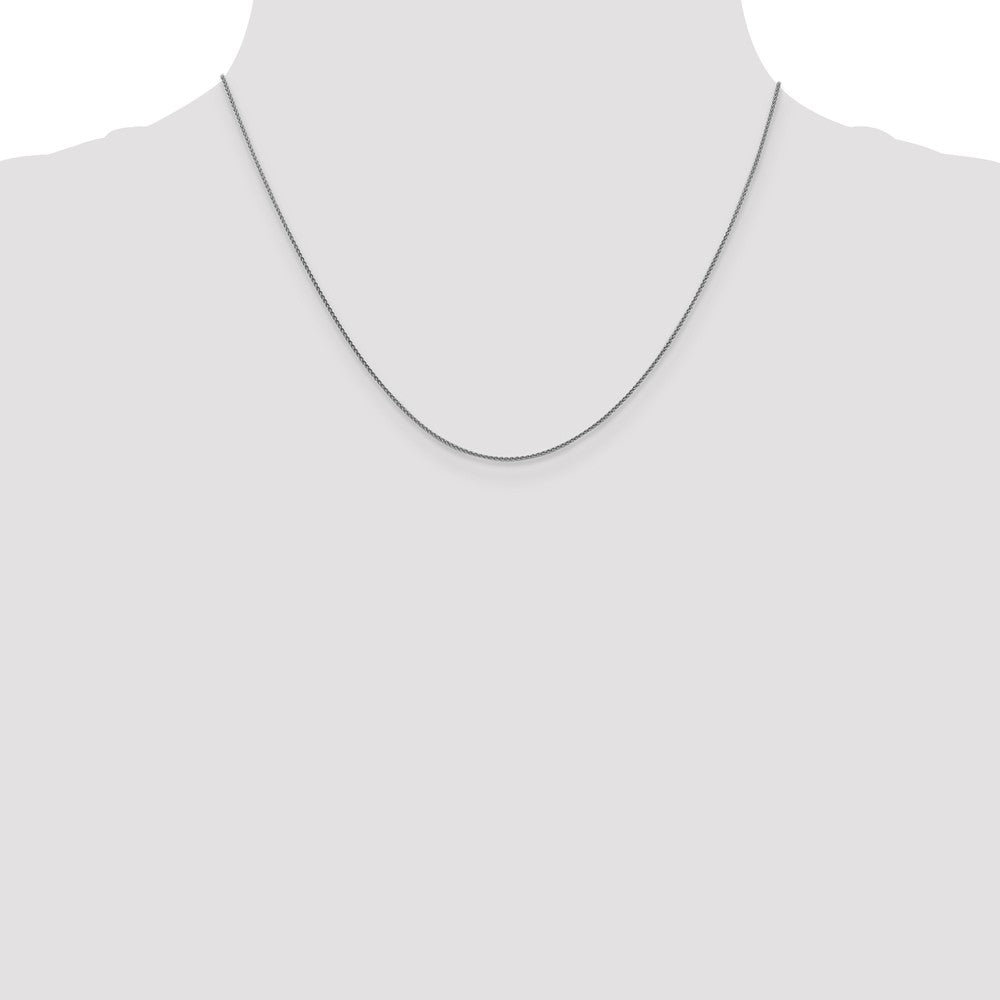 FJC Finejewelers 18k White Gold 1.00mm Bright Cut Spiga Chain