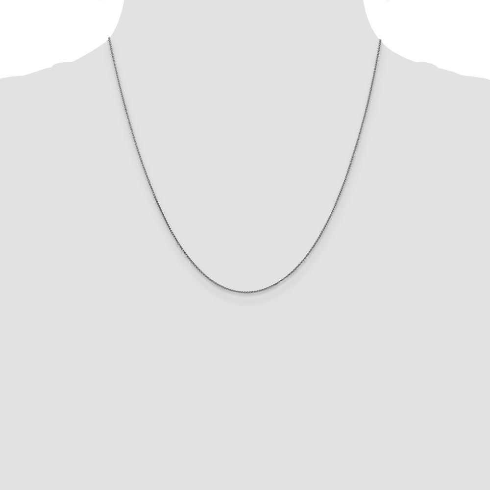 FJC Finejewelers 18k White Gold 1.00mm Bright Cut Spiga Chain