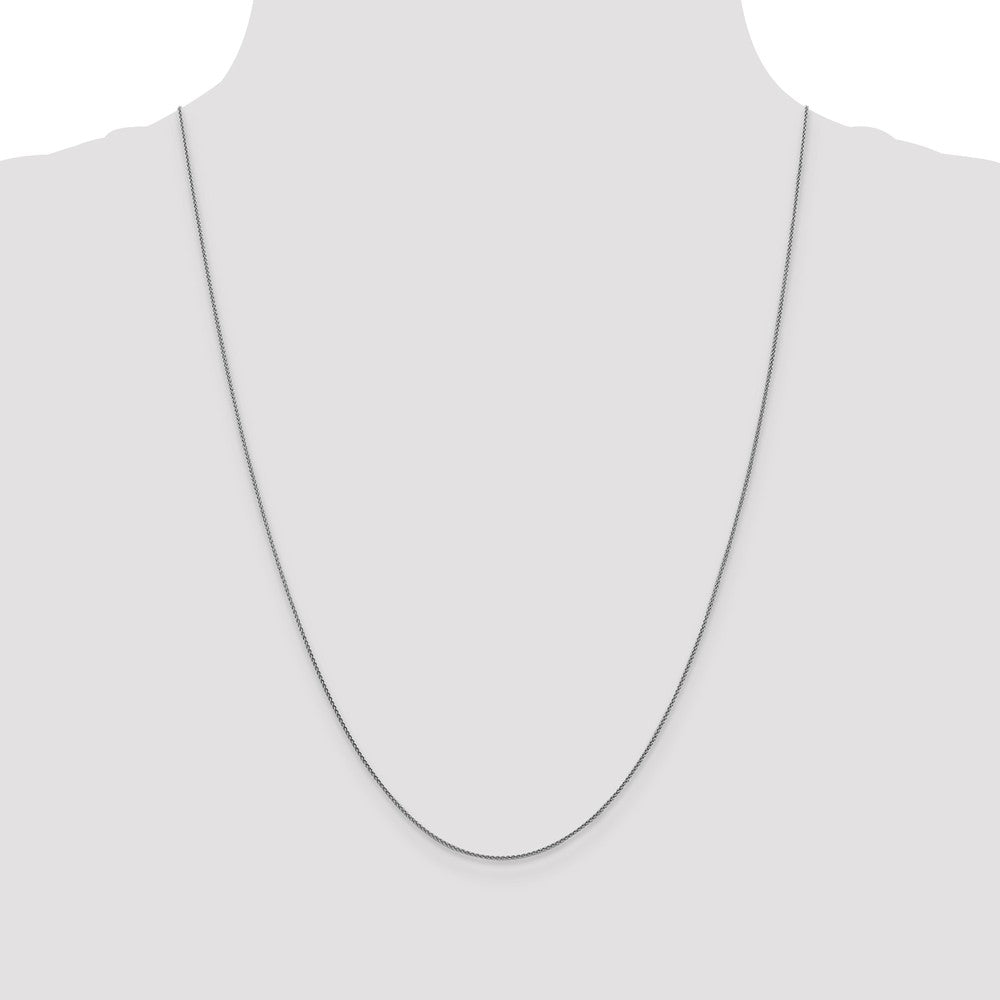 FJC Finejewelers 18k White Gold 1.00mm Bright Cut Spiga Chain