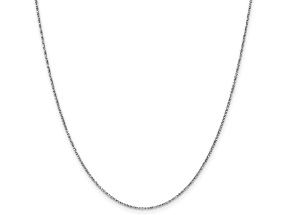 FJC Finejewelers 18k White Gold 1.15mm Solid Bright Cut Cable Chain