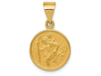 FJC Finejewelers 18k Yellow Gold Saint Christopher Medal Charm