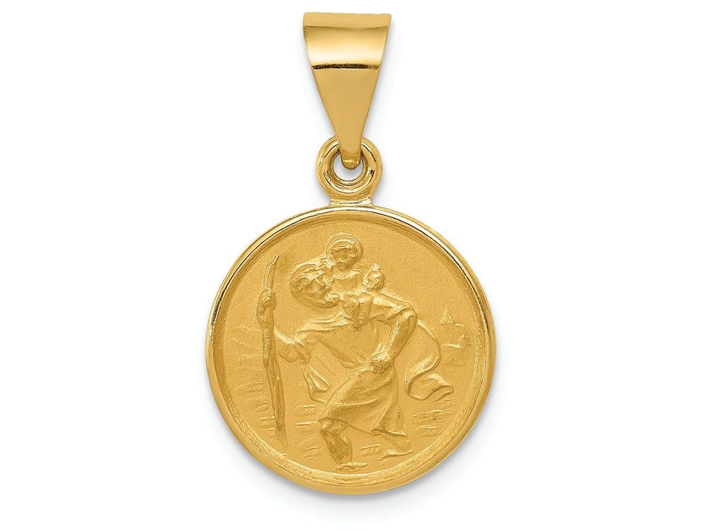 FJC Finejewelers 18k Yellow Gold Saint Christopher Medal Charm