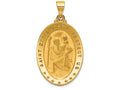 FJC Finejewelers 18k Yellow Gold Saint Christopher Medal Charm
