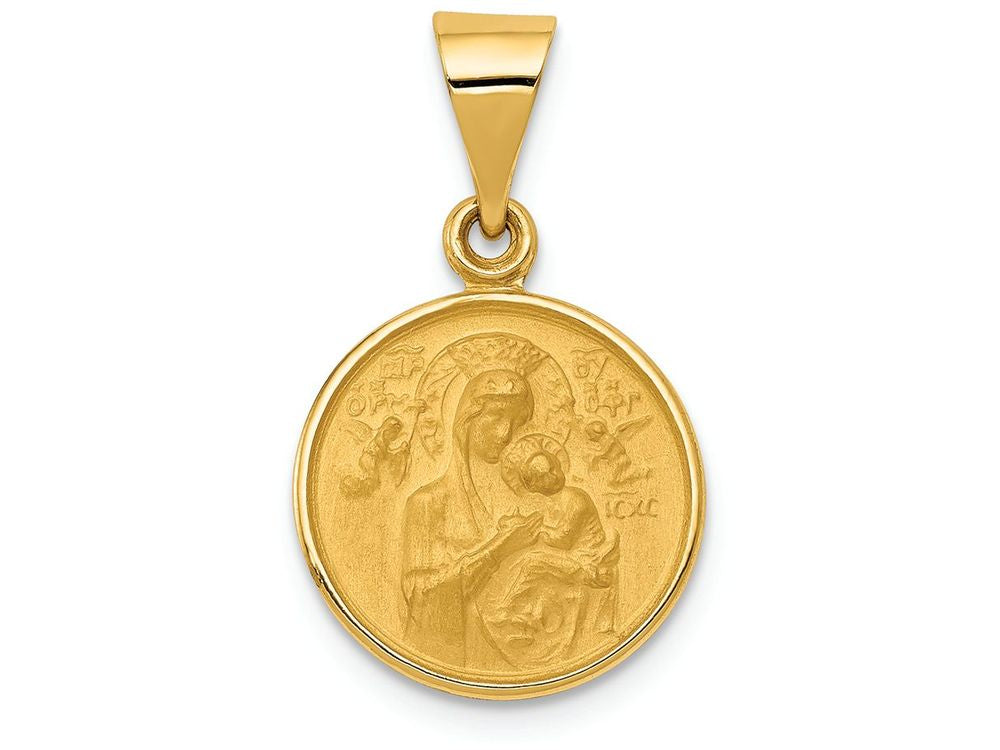 FJC Finejewelers 18k Yellow Gold Our Lady Of Perpetual Help Medal Charm
