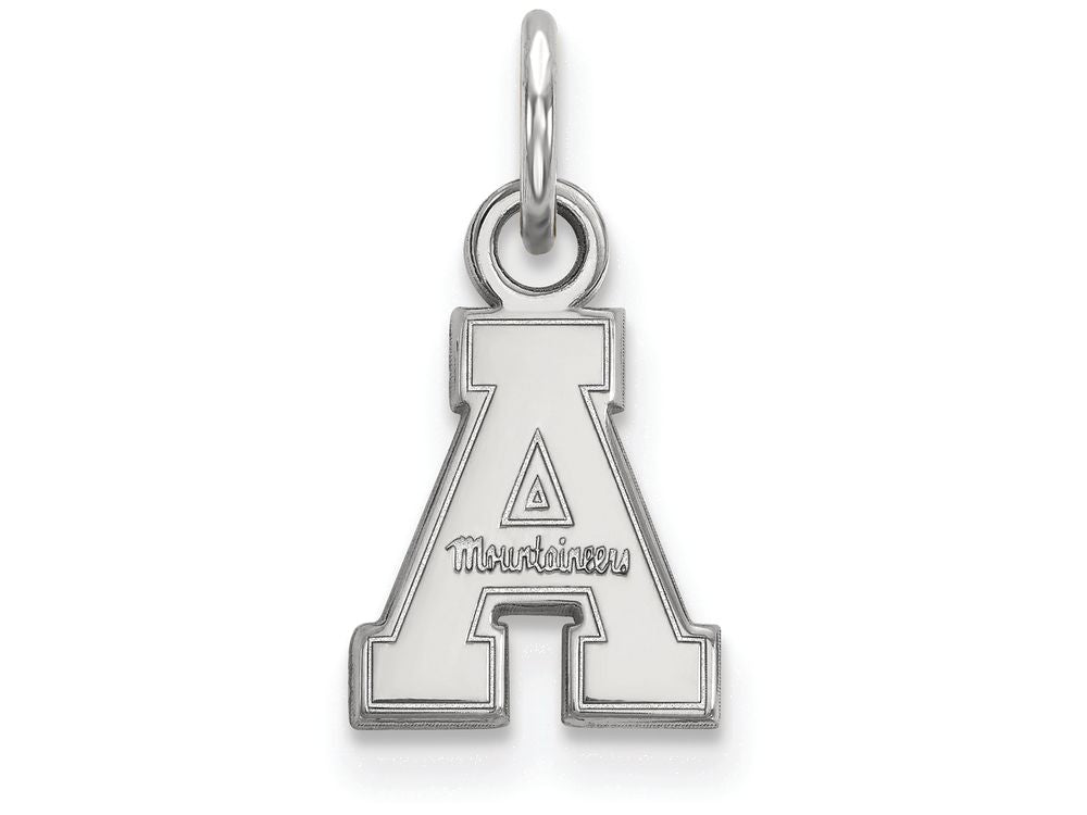 10k White Gold Logoart Appalachian State University Extra Small Pendant