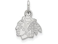 10k White Gold Nhl Logoart Chicago Blackhawks Extra Small Pendant