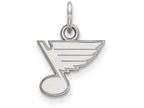 10k White Gold Nhl Logoart St. Louis Blues Extra Small Pendant