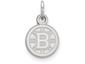10k White Gold Nhl Logoart Boston Bruins Extra Small Pendant