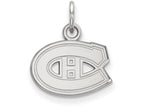 10k White Gold Nhl Logoart Montreal Canadiens Extra Small Pendant