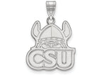 10k White Gold Logoart Cleveland State University Large Pendant
