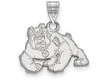 10k White Gold Logoart California State University Fresno Small Pendant