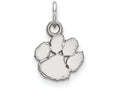 10k White Gold Logoart Clemson University Extra Small Pendant
