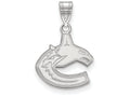 10k White Gold Nhl Logoart Vancouver Canucks Small Pendant