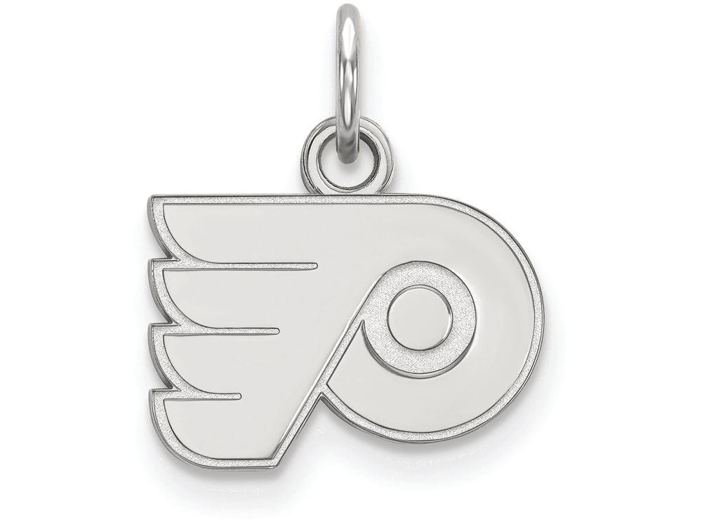 10k White Gold Nhl Logoart Philadelphia Flyers Extra Small Pendant
