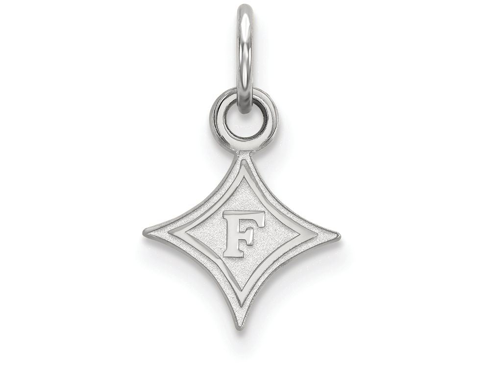 10k White Gold Logoart Furman University Extra Small Pendant