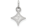 10k White Gold Logoart Furman University Extra Small Pendant