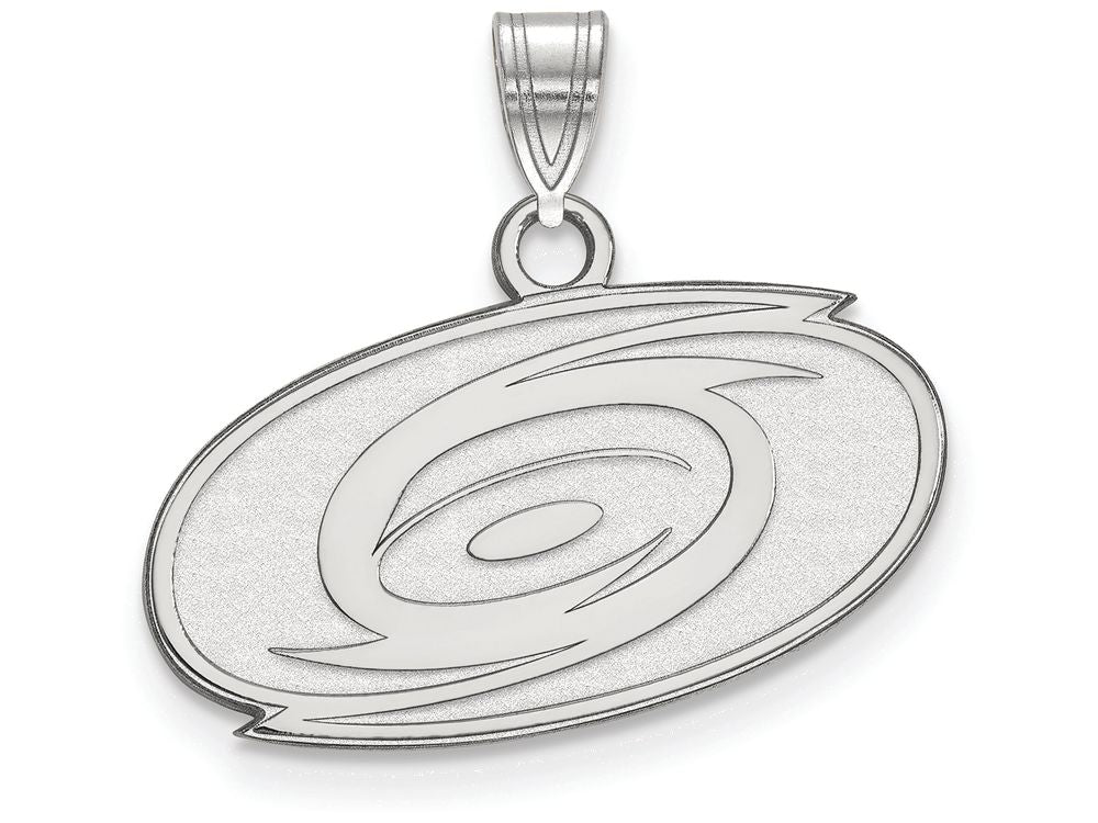 10k White Gold Nhl Logoart Carolina Hurricanes Small Pendant