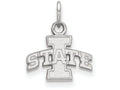 10k White Gold Logoart Iowa State University Extra Small Pendant