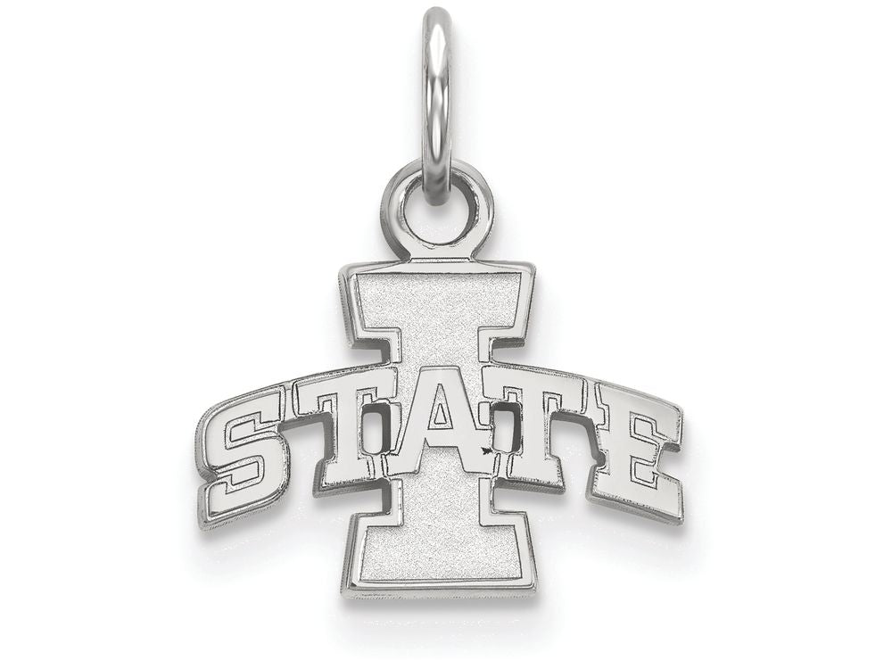 10k White Gold Logoart Iowa State University Extra Small Pendant