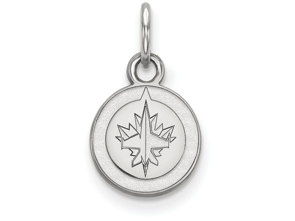 10k White Gold Nhl Logoart Winnipeg Jets Extra Small Pendant