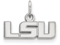 10k White Gold Logoart Louisiana State University Extra Small Pendant