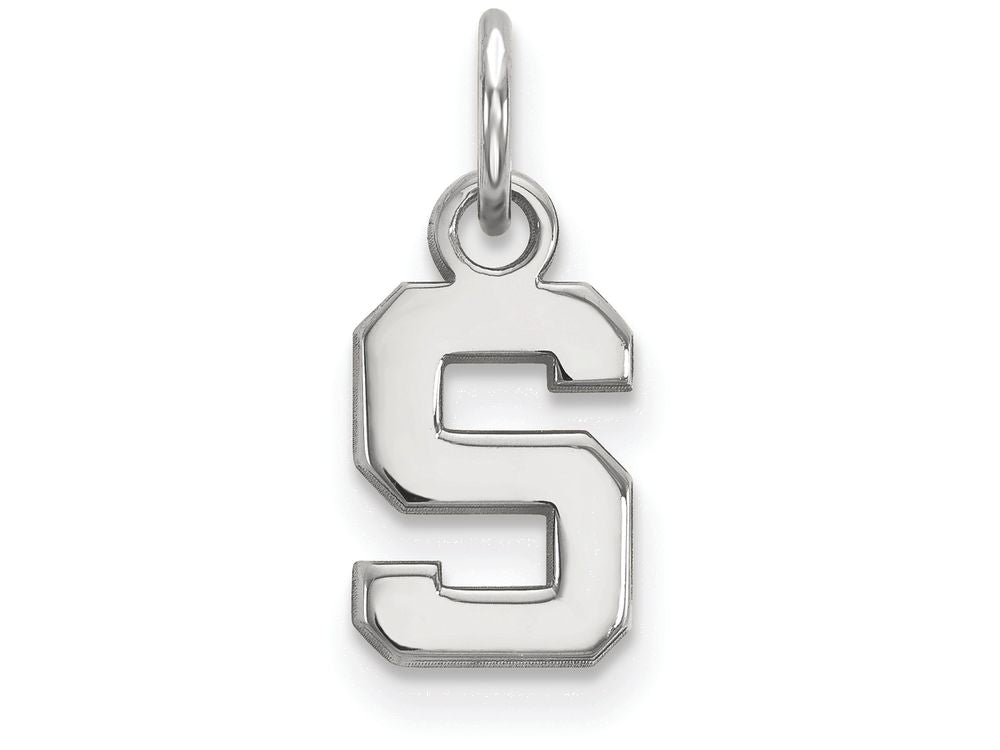 10k White Gold Logoart Michigan State University Extra Small Pendant