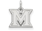 10k White Gold Logoart Miami University Extra Small Pendant