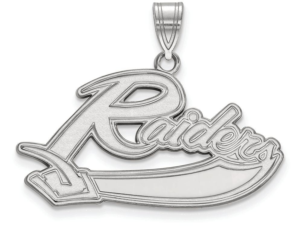 10k White Gold Logoart Mt Union College Large Pendant