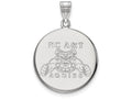 10k White Gold Logoart North Carolina Aandt Large Disc Pendant