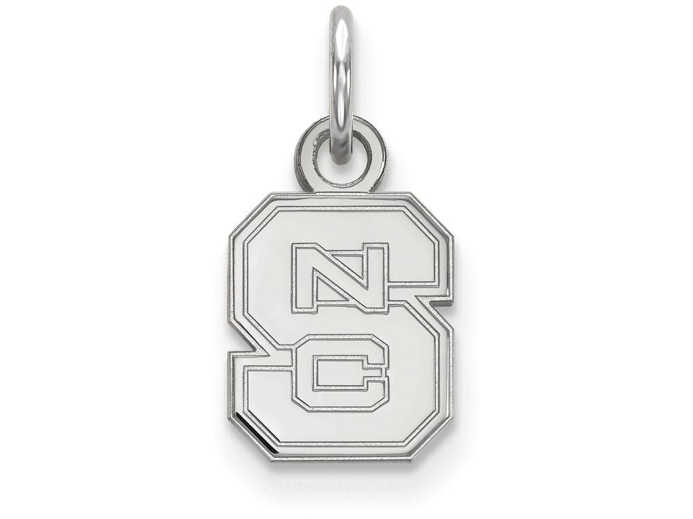 10k White Gold Logoart North Carolina State University Extra Small Pendant